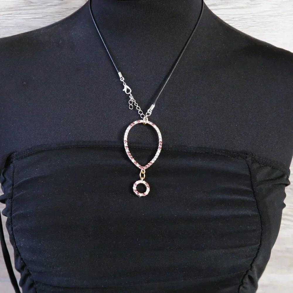 Vintage Rhinestone Pendant Lot 2 Pc Multicolor Crystal Cluster Statement Wear - Picture 15 of 15